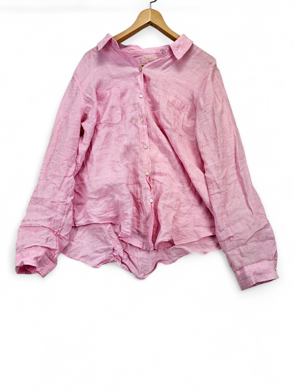 Lilly Pulitzer XL Linen Button-Down Shirt Pink